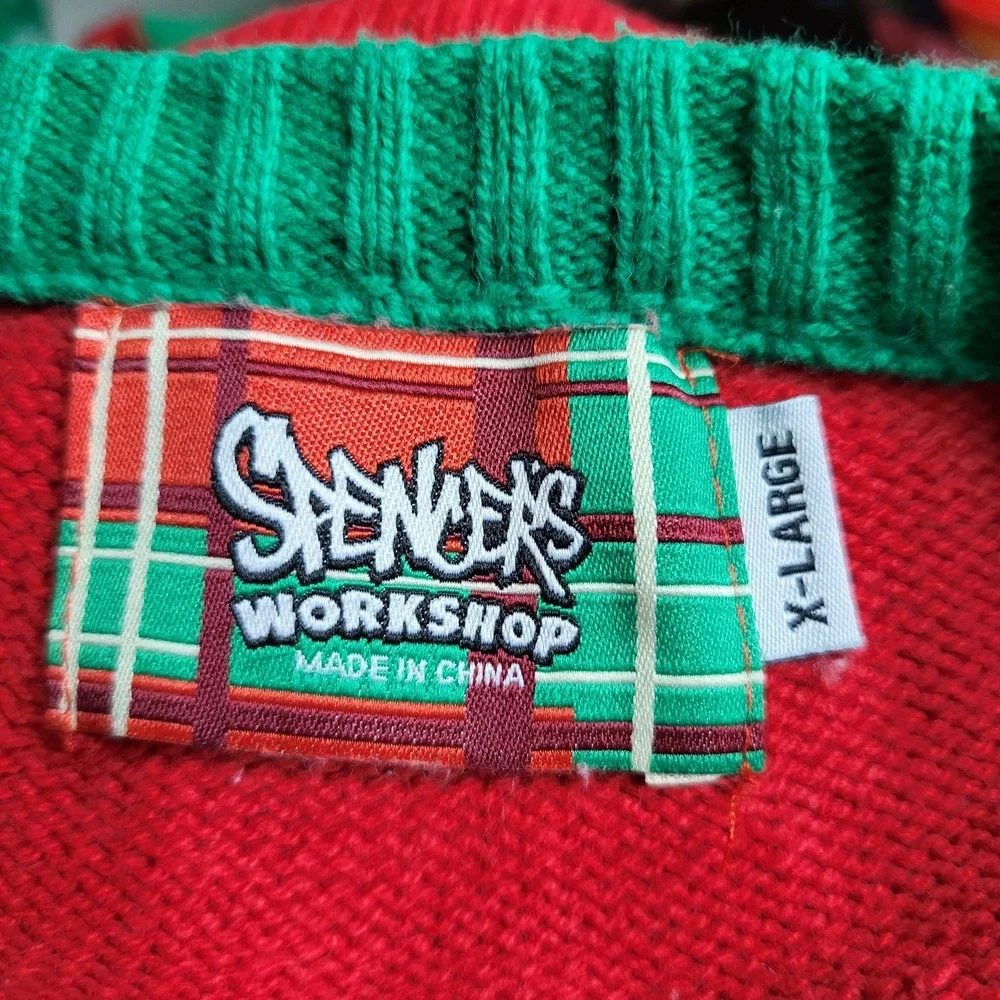 The Office Men Sweatshirt XL‎ Red Fair Isle Ugly Sweater Dwight Christmas